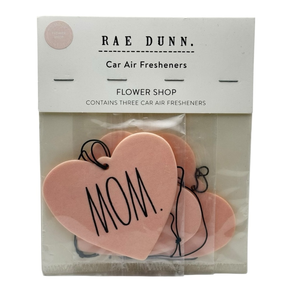 Rae Dunn MOM Fresh Floral Shop Scent Heart Car Air Fresheners
